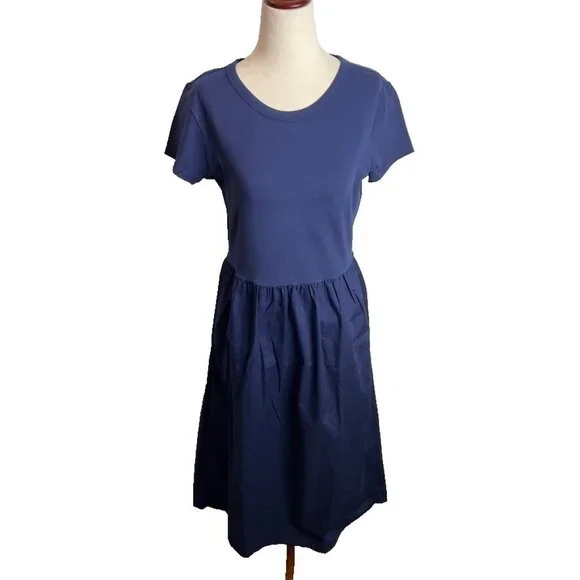 j crew short sleeve knit dress J.Crew Factory Women's NWT Striped Short Sleeve Knit Mixy Dress Size: S M L  XL